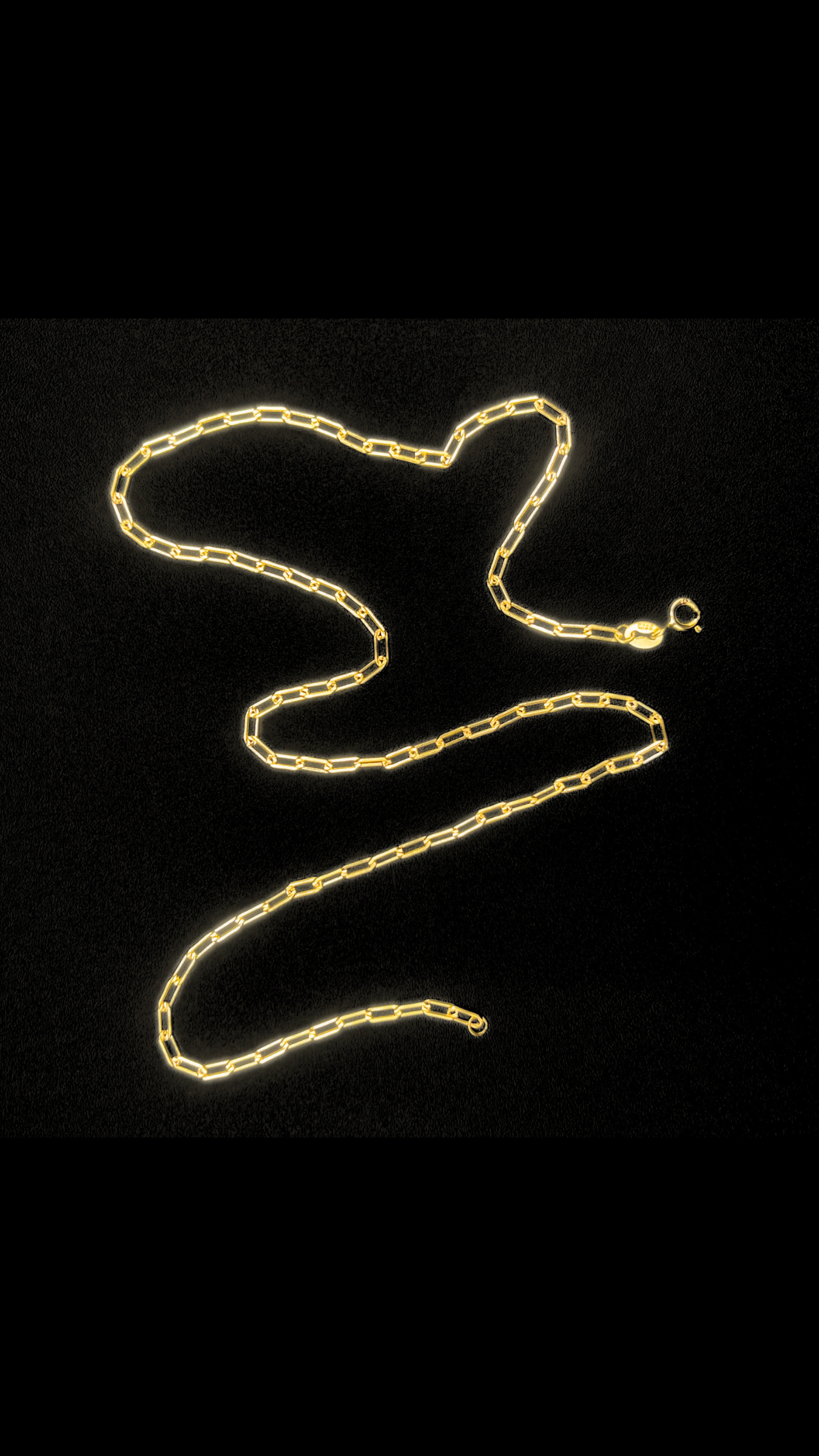 18K Gold Vermeil Rectangle Chain