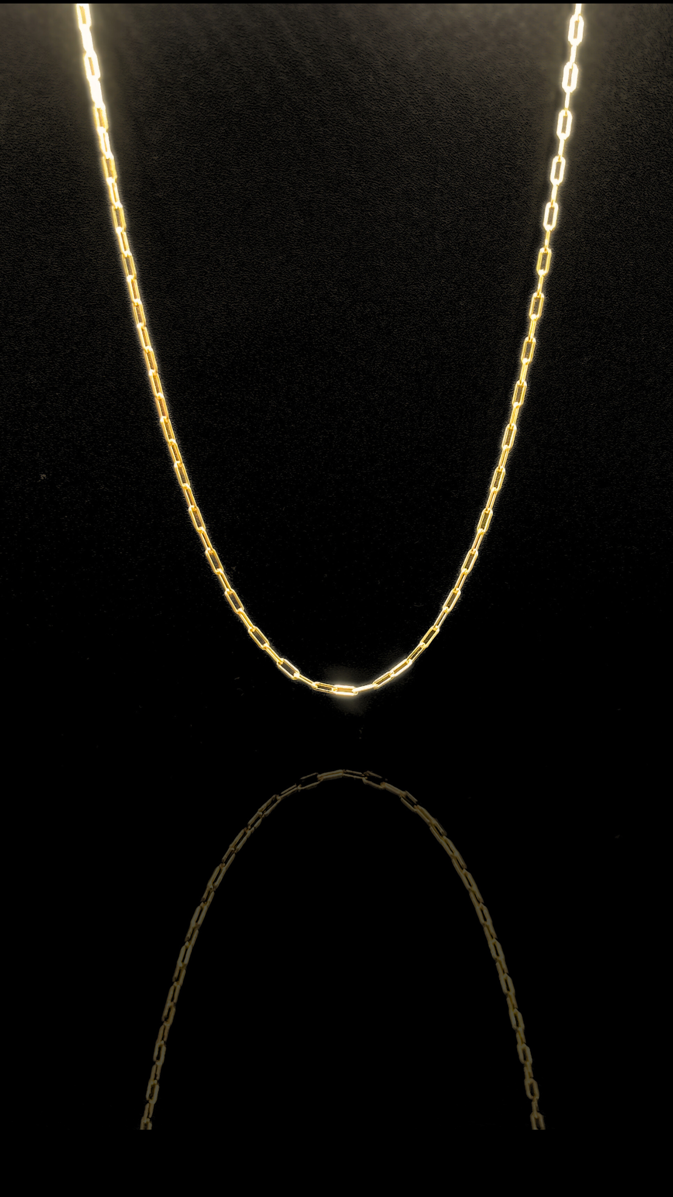 18K Gold Vermeil Rectangle Chain