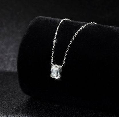 Emerald Cut  Necklace