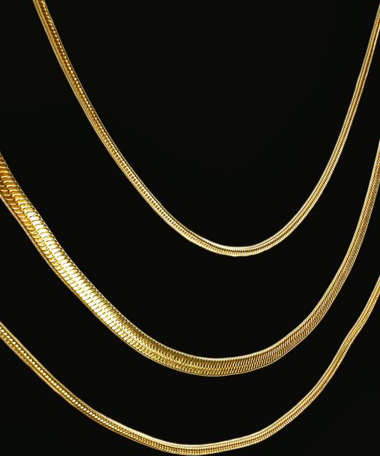 Multi-Layered Gold-Plated Double Snake Bone Chain